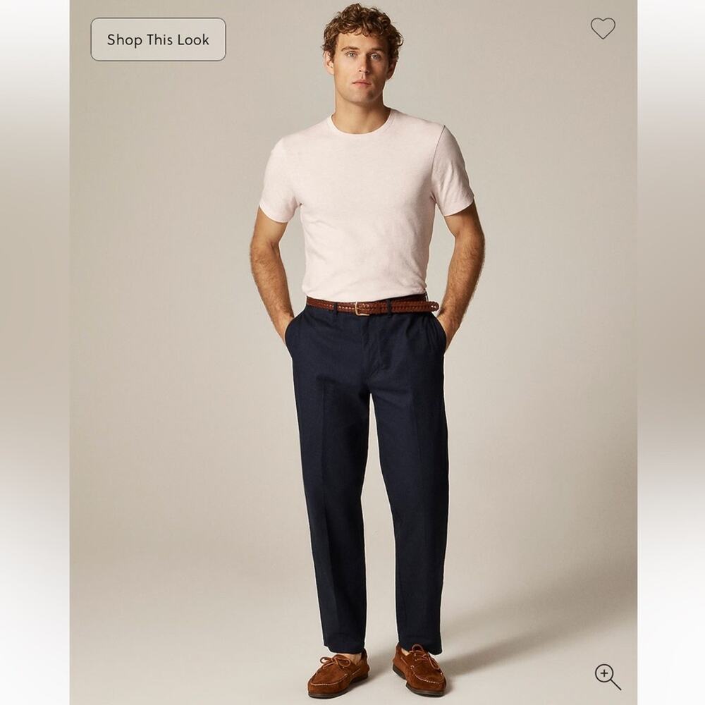J.Crew Straight-fit creased stretch cotton-blend twill trouser 31/30